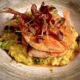 Penzance restaurant fayre from the Cork & Fork – a shellfish dish.